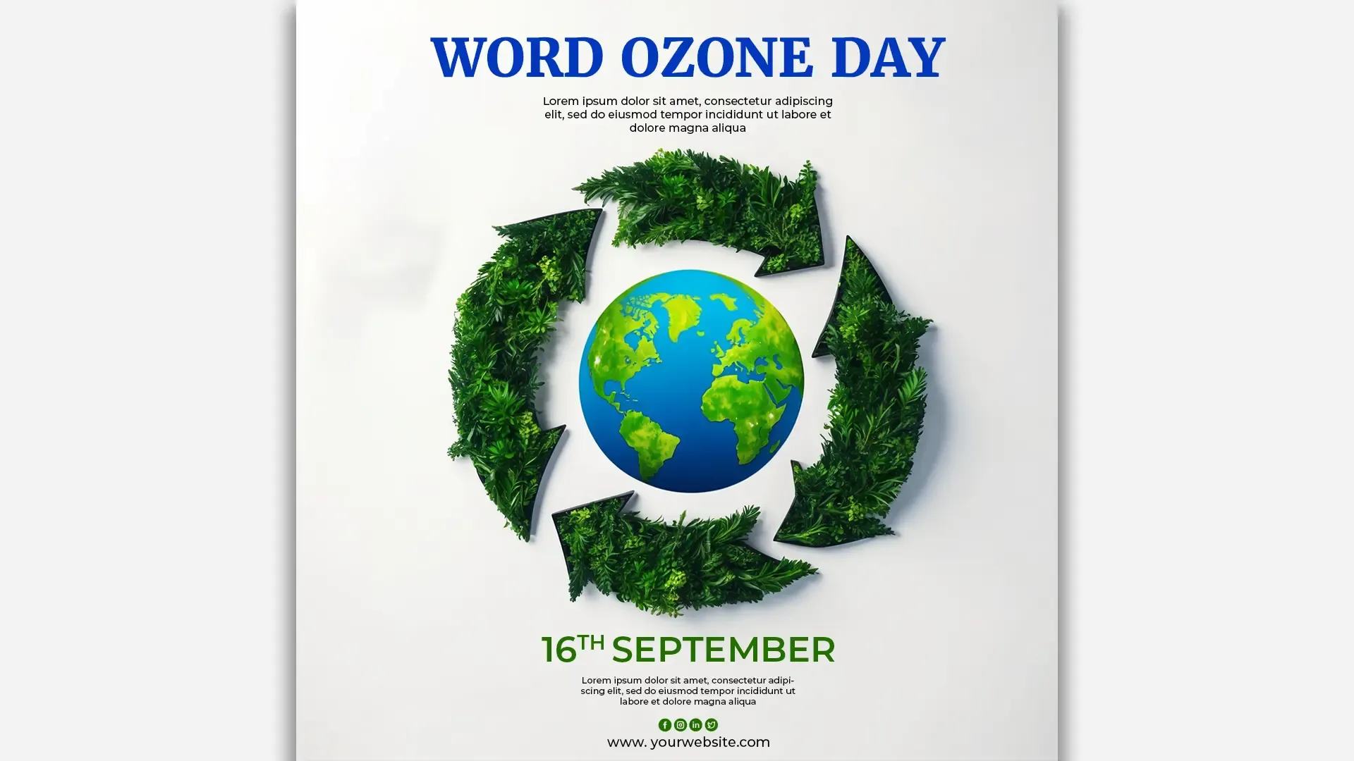 Creative Eco-Friendly Design for World Ozone Day Instagram Post image